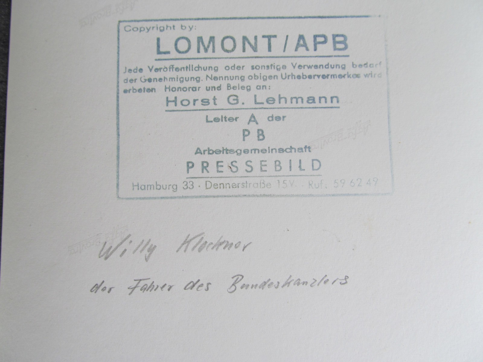 Adenauer driver Willy Klöckner Mercedes-Benz 300d W 189 around 1950 His. Photo