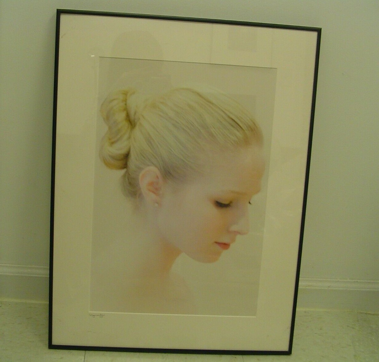 ART PHOTOGRAPHY Woman side profile in color by L. Santucci Frames 18x24in