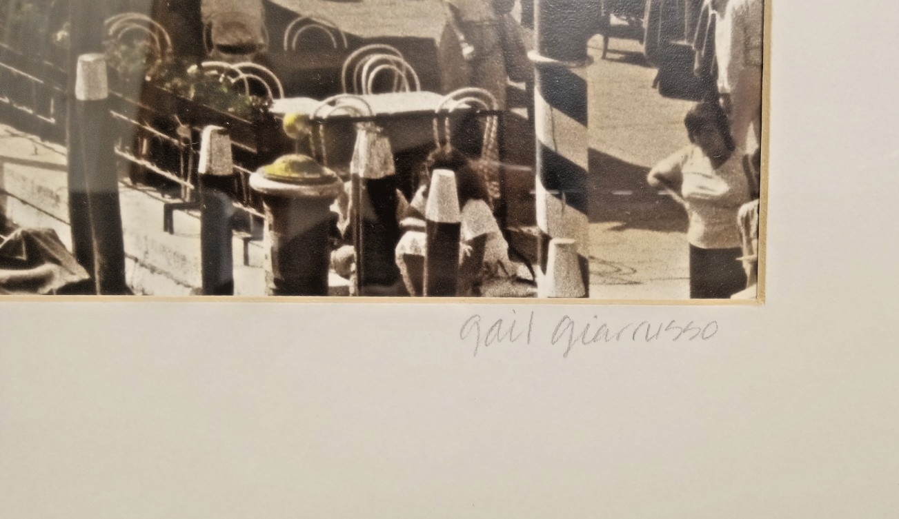 Gail Giarrusso Hand Colored Photograph Grand canal Venice Signed Framed Matted