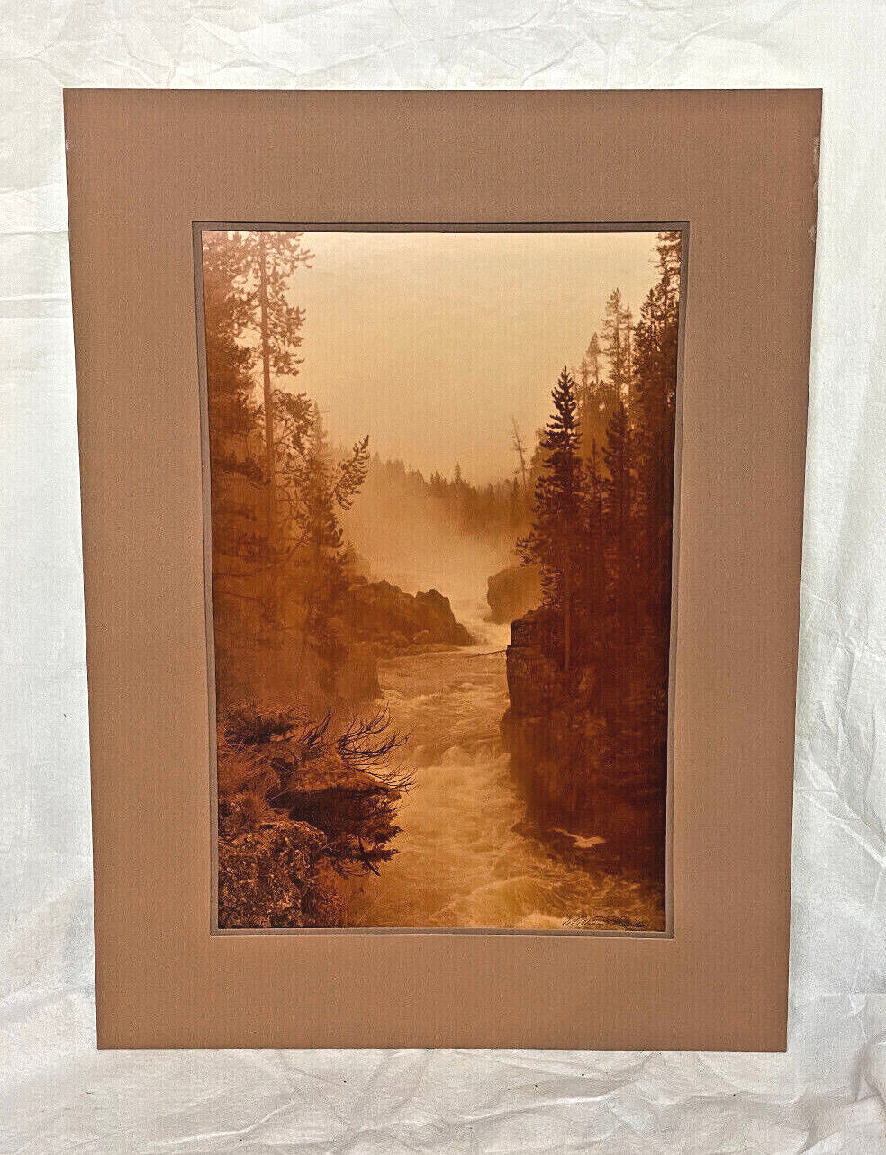 WILLIAM PLANTE – 1976 “WILDERNESS CREEK” VINTAGE SIGNED SEPIA PHOTOGRAPH
