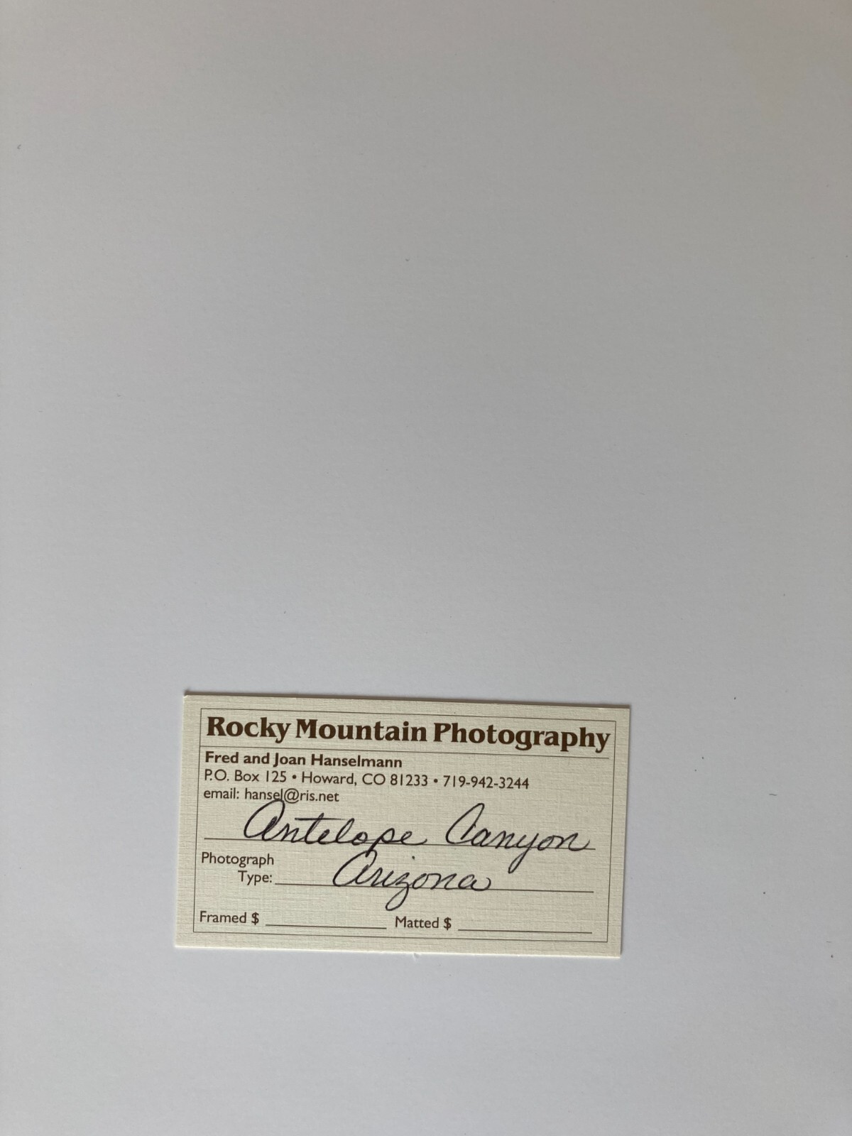 ANTELOPE CANYON, ARIZONA X2 Signed FRED & JOAN HANSELMANN Limited Edition Print