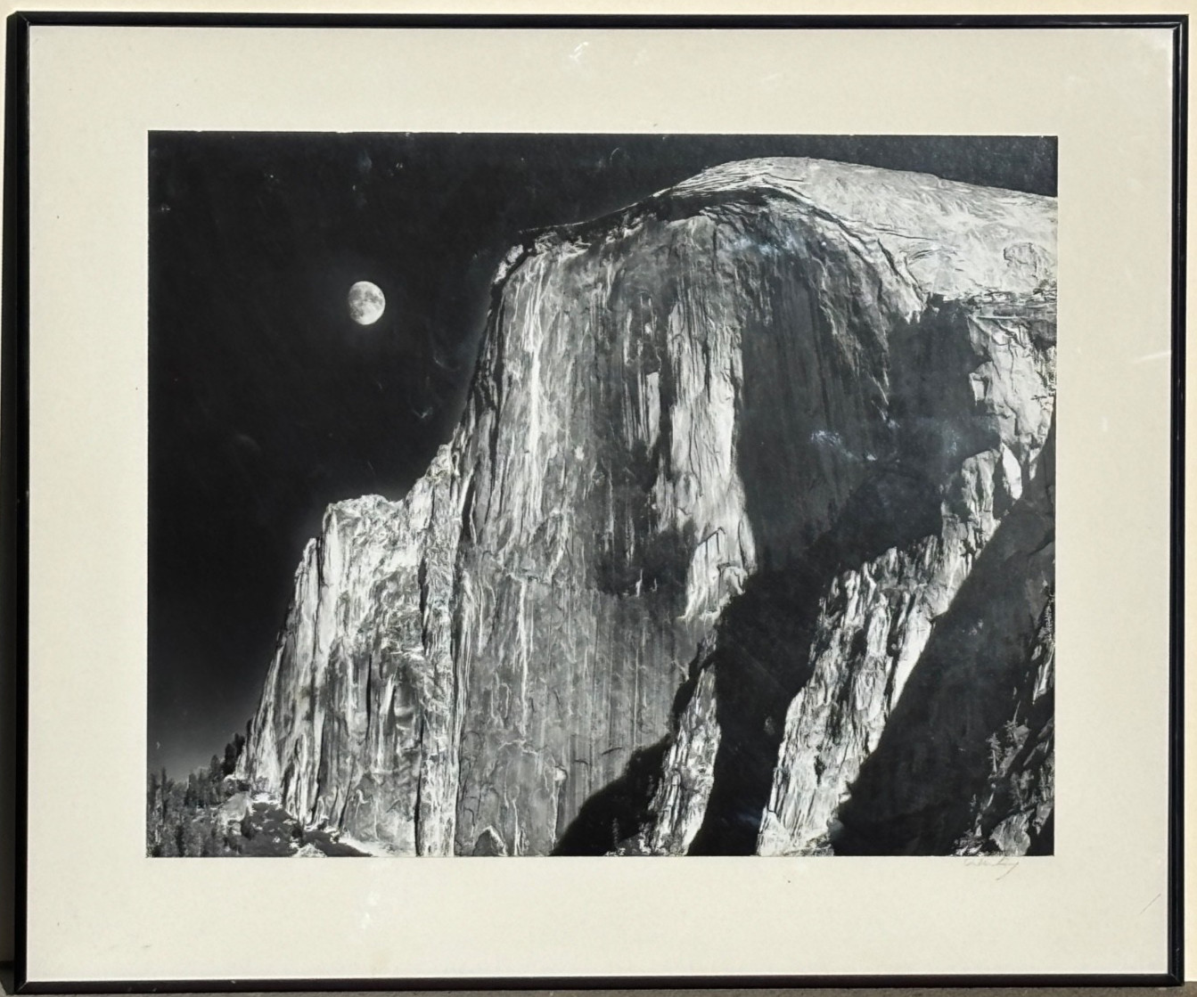 Robert (Bob) Werling Yosemite Half Dome Photograph Pencil Signed Framed 15×18″