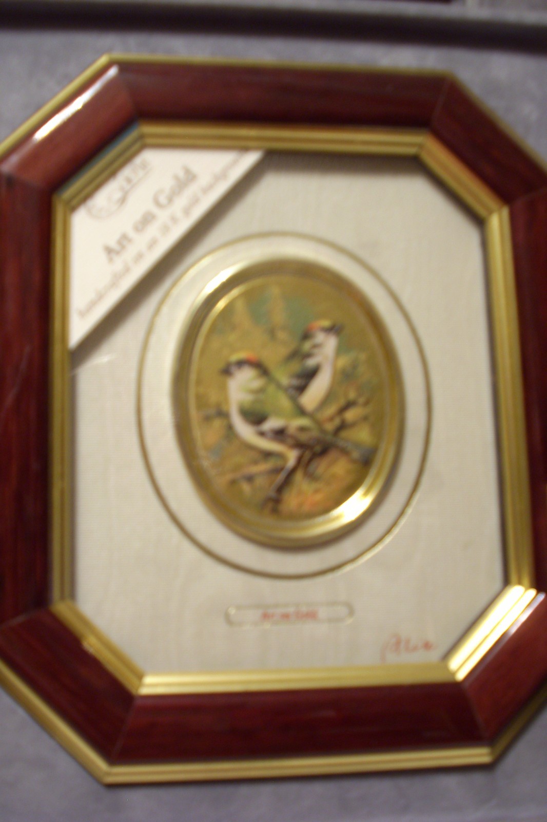 Gold Art – MINIATURES (2) BIRDS BY ALICE & ERNANDEZ, W/CERTIFICATES –