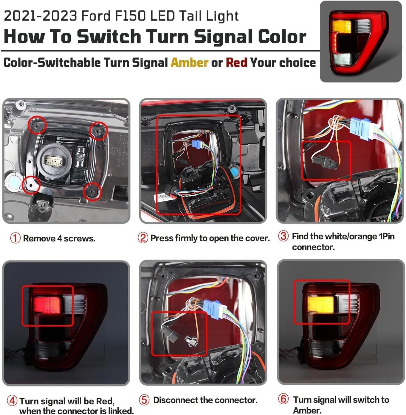 LED Tail Lights Compatible with 2021-2023 Ford F150 King Ranch Lariat Limited Pl