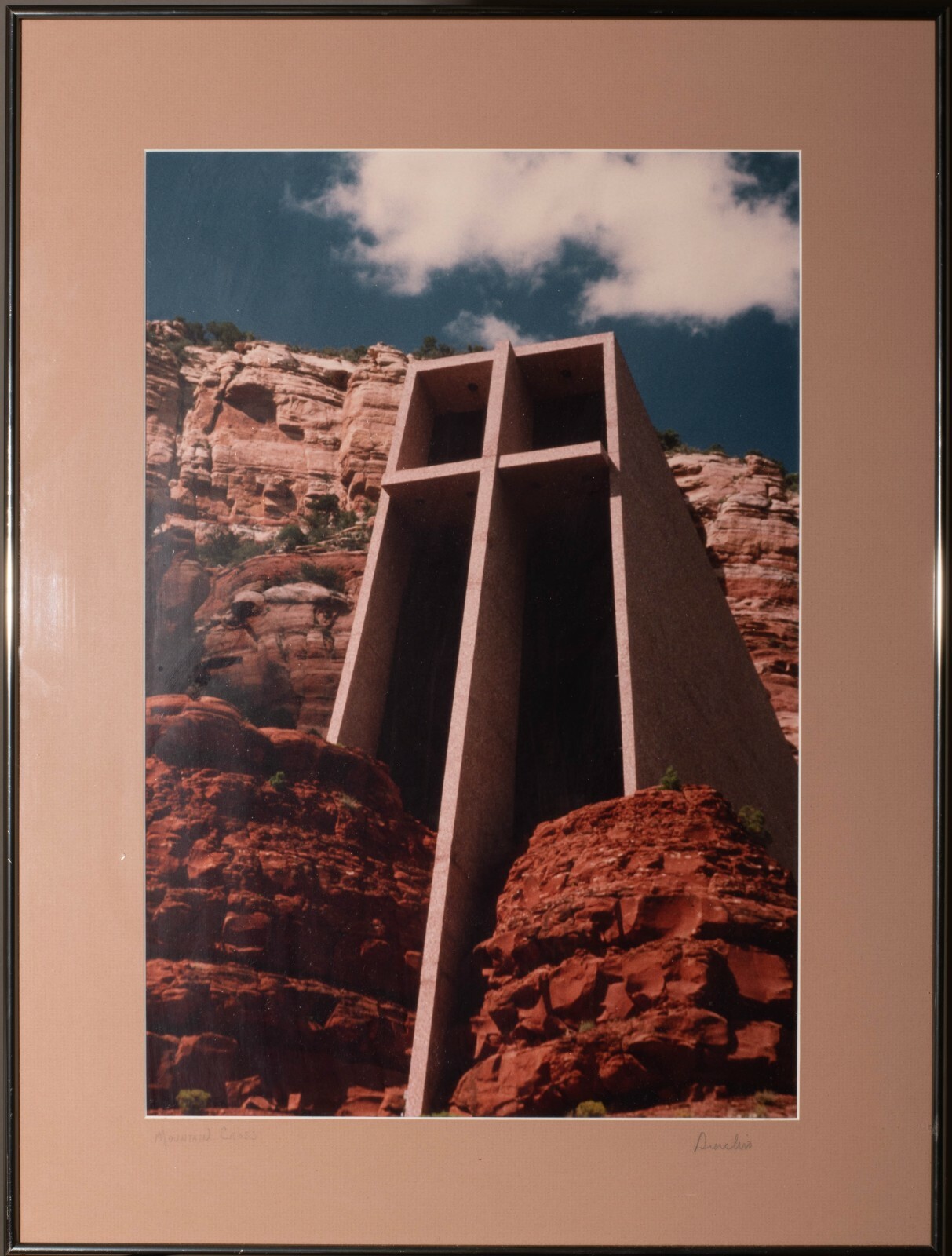 FINE ART PHOTOGRAPHY SEDONA ARIZONA MOUNTAIN CROSS by DANIEL MICHAEL SIERCHIO