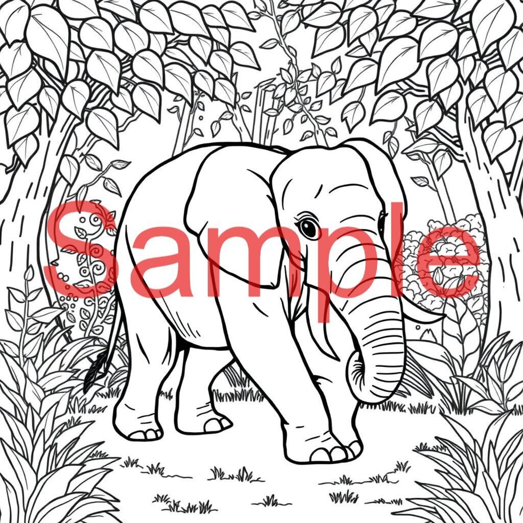 Coloring Book for Kids – Fun Safari & Forest Animals | 10 Adorable Scenes