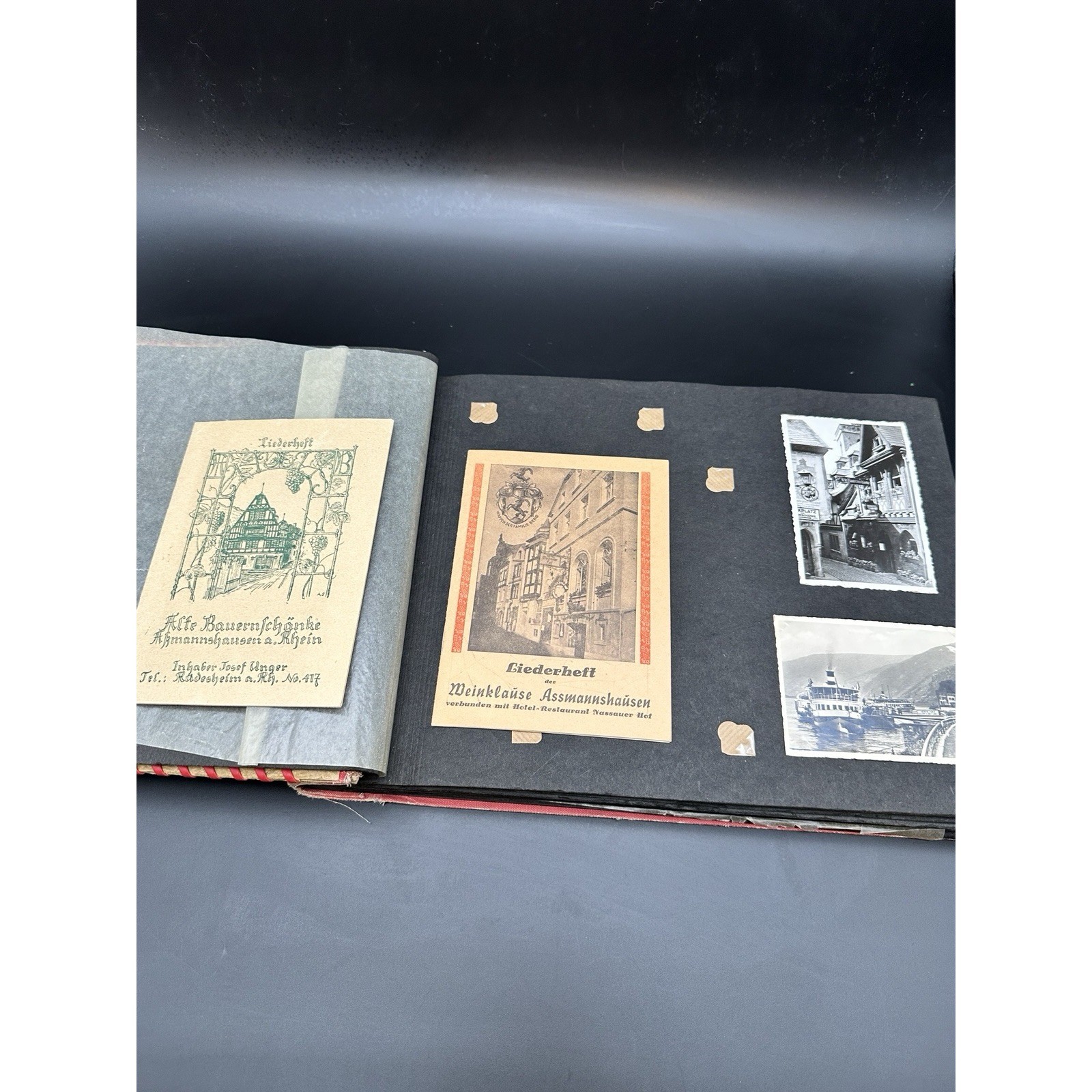 Antique Photo Album 1951 Post War Germany Sweden Portugal Travel Photographs JS