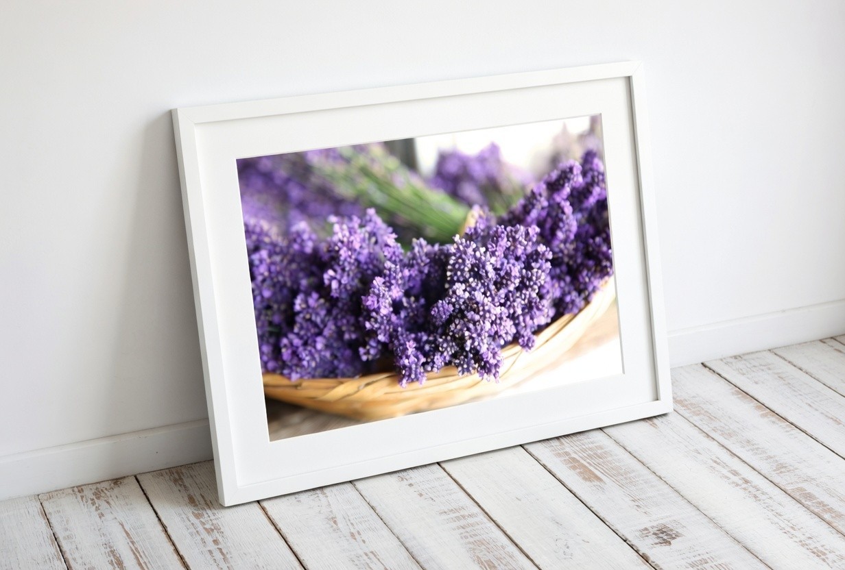 Dried Lavender Flower Bowl Wall Art Photography Print