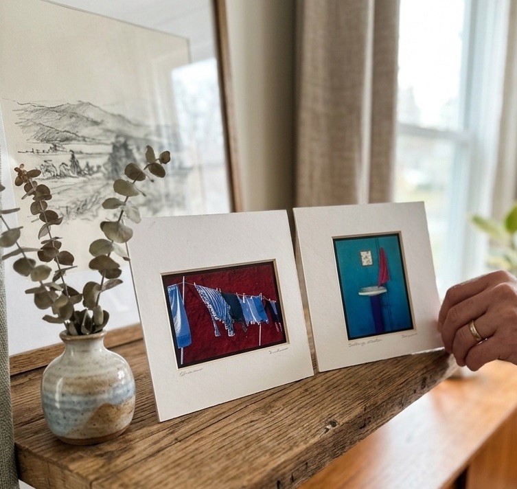 2 Jim Nilsen Signed Color Photography Prints 5×5 Matted – Burano & Guatemala