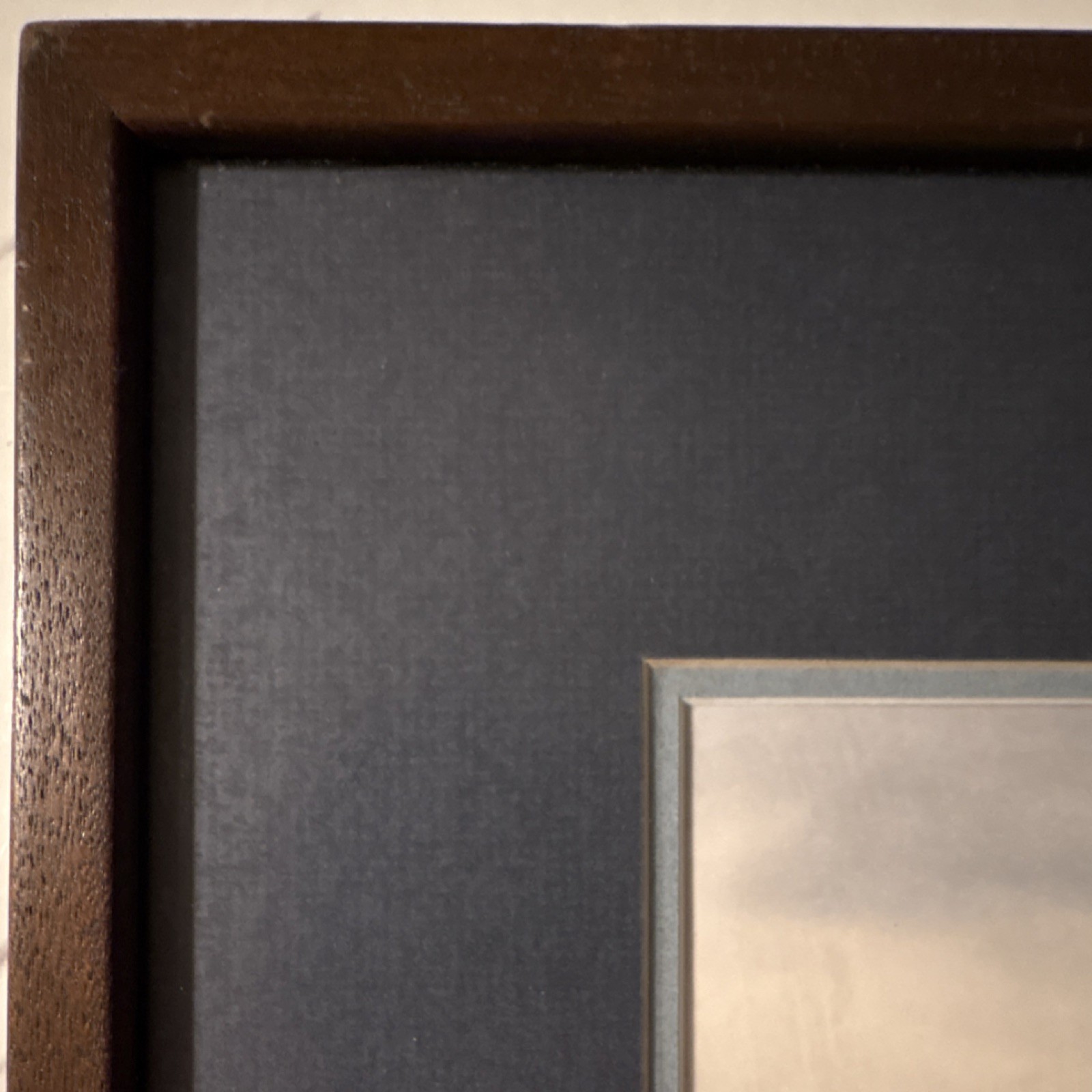 Vintage Glacier National Park St Mary Lake Large Framed Double Matted Photo