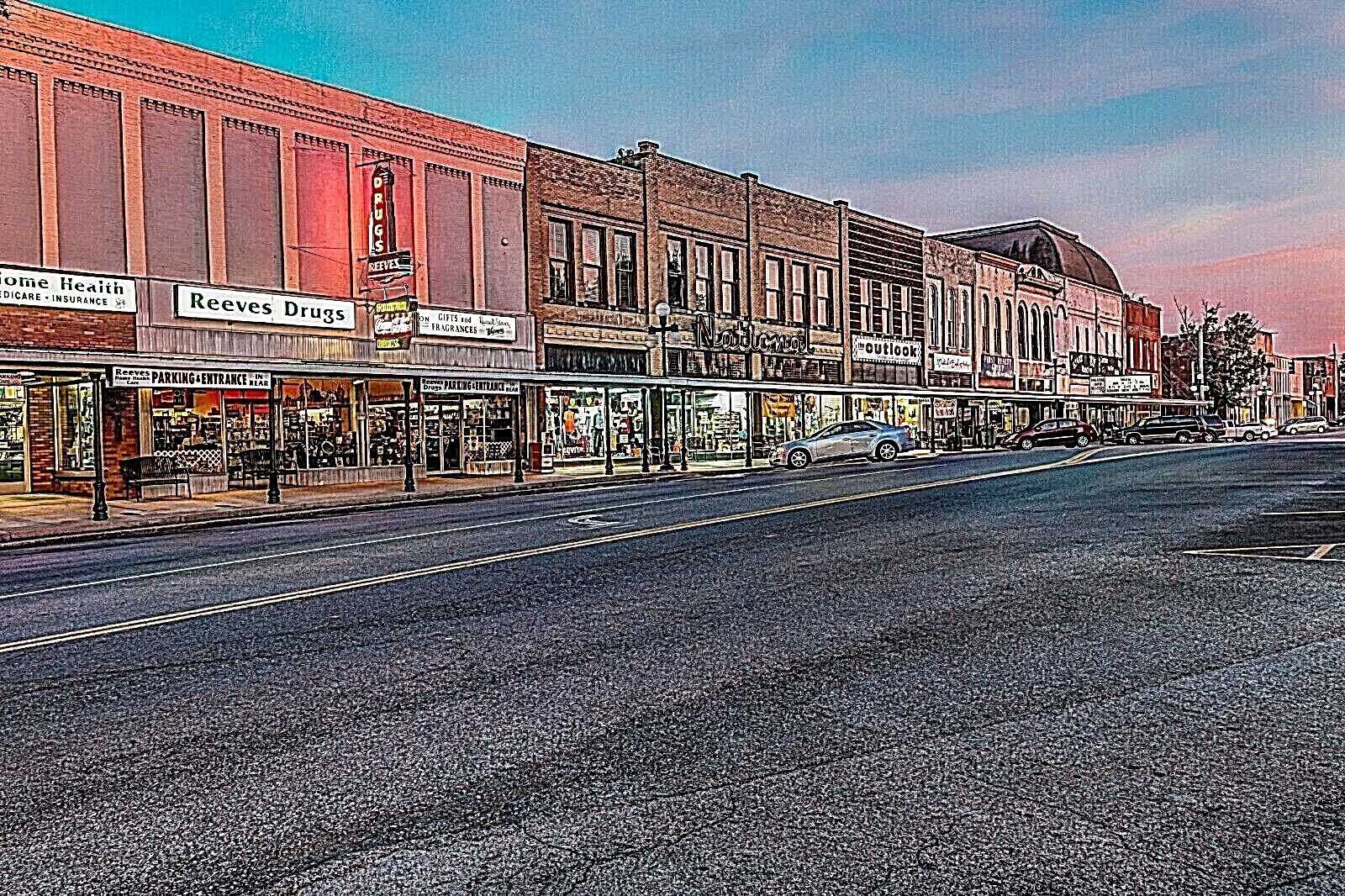 Pulaski Tennessee Square # 3 12 x 18 Picture HDR Fine Art Print