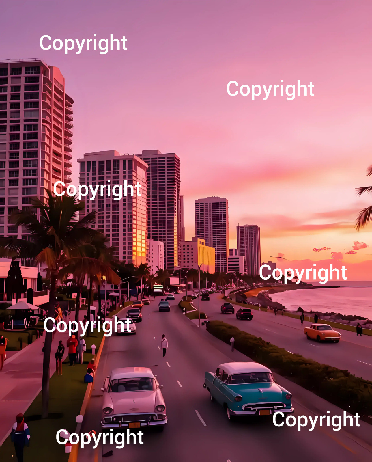 Digital high quality image picture photo wallpaper background 14 Sunset Retro