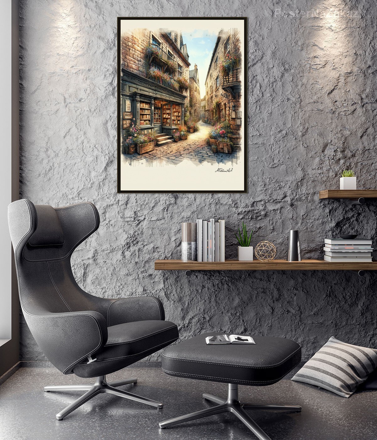 Digital Art Painting Watercolor Urban Landscape Wallpaper Background Decor