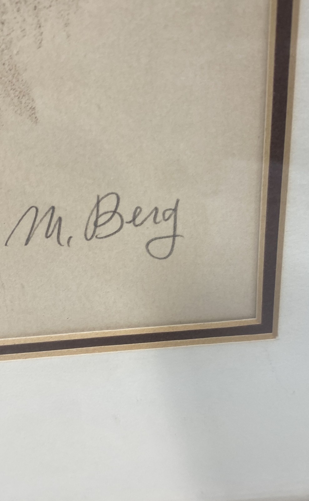 M. Berg Original Lithograph Bouquet Children Flowers Signed Numbered 21×27
