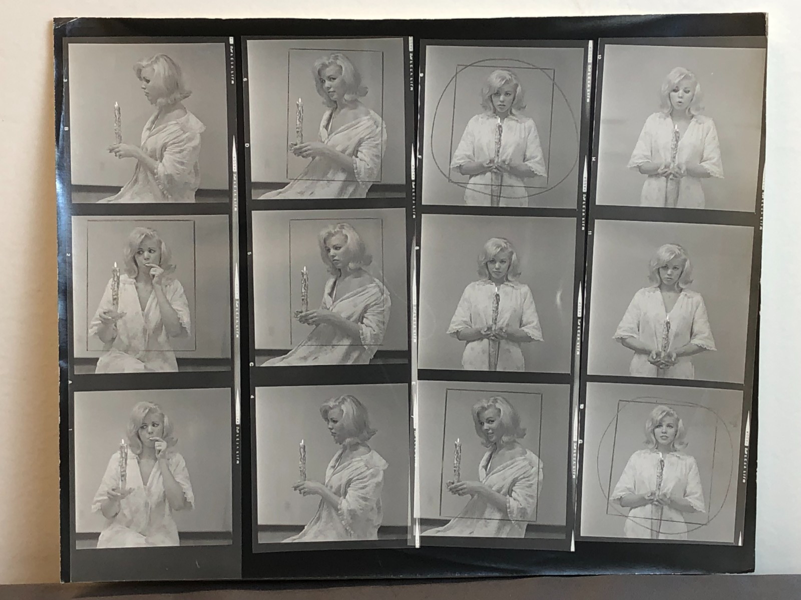 NEWLY FOUND! Hendrickson PHOTO Contact Sheet Proof & Negatives CUTE BLONDE