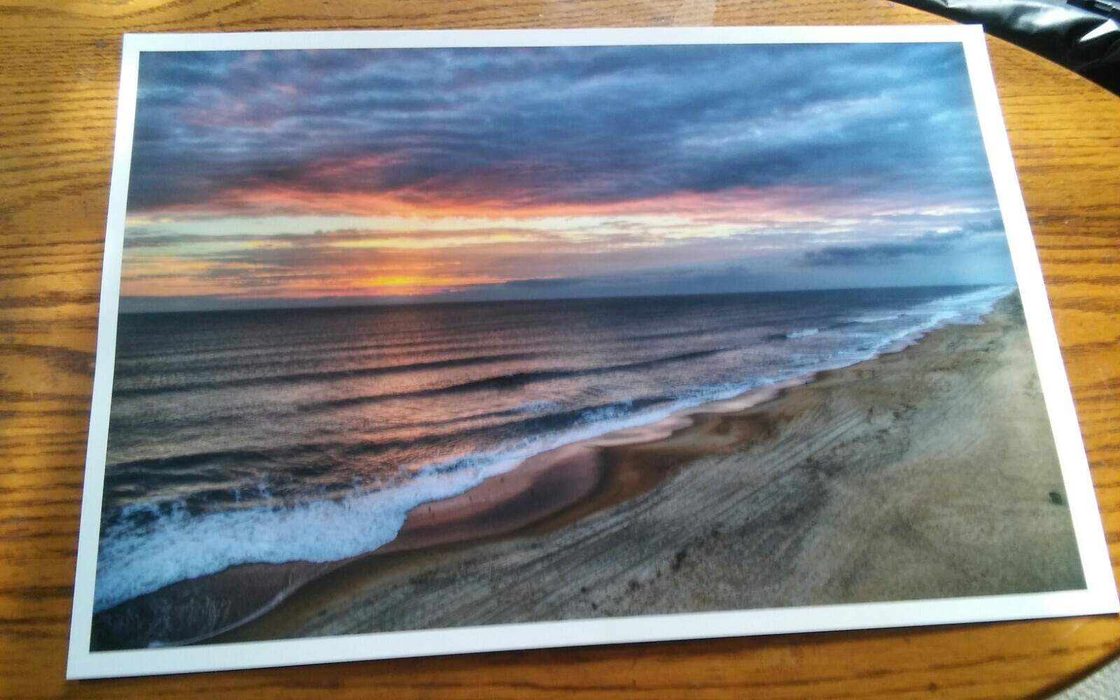 19×13 Digital Art Photograph Ocean Outer Banks Sunrise Drone Photo Atlantic