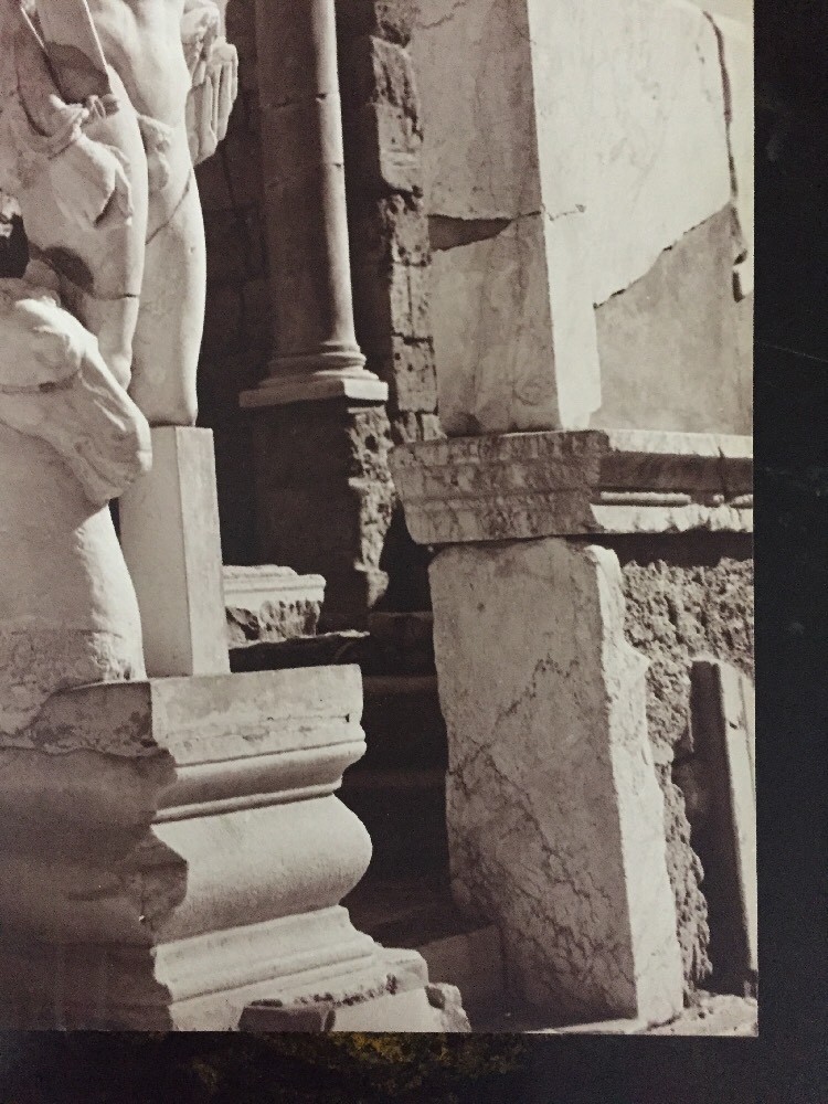 Large Greek Ruins Sepia Photo Print On Art Board 16 X 23 #3