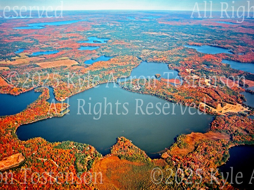 Eagle Lake, Vilas County, Eagle River, Wisconsin Aerial Photo. Frame Optional.