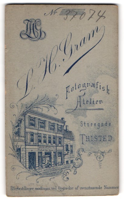Photograph L. H. Gram, Thisted, Storegade, View Thisted, Monogram of Photog