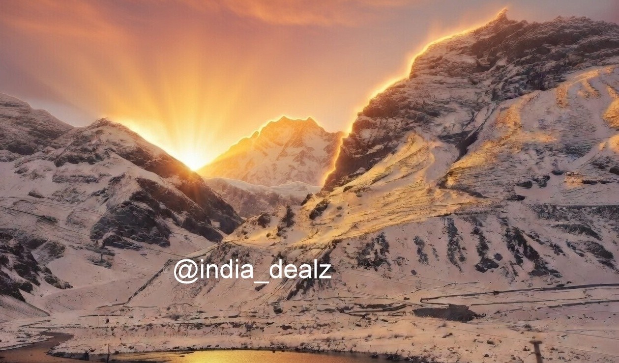 Photo Digital Wallpaper Image Picture Background Mountains Snow Aerial Sunset