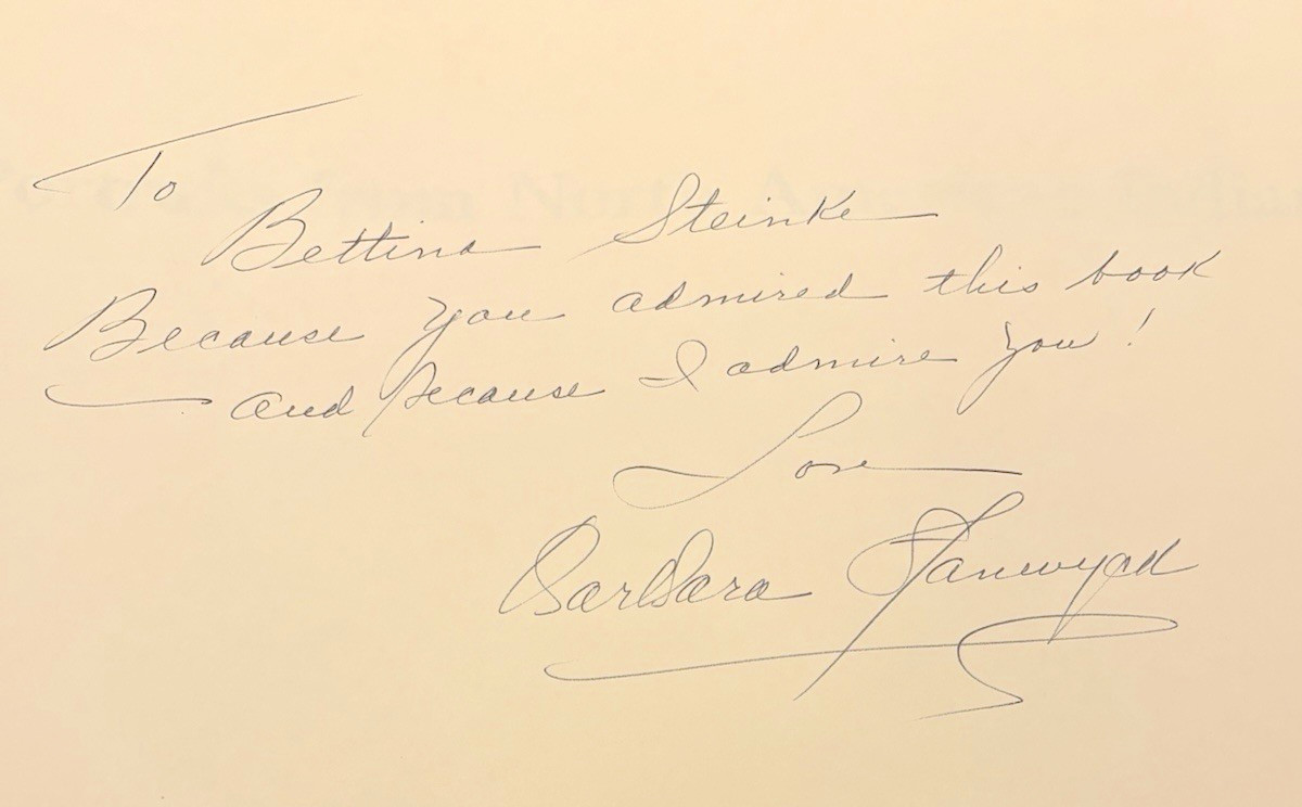 Edward Curtis Signed INDIAN LIFE PORTRAITS BARBARA STANWYCK to BETTINA STEINKE