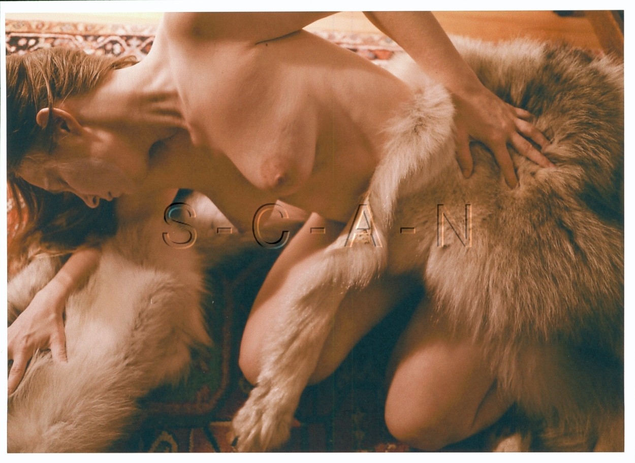 Vintage Nude Large 7 1/8 x 5 1/4 Art Color Photo- Endowed Woman- Wrapped in Fur