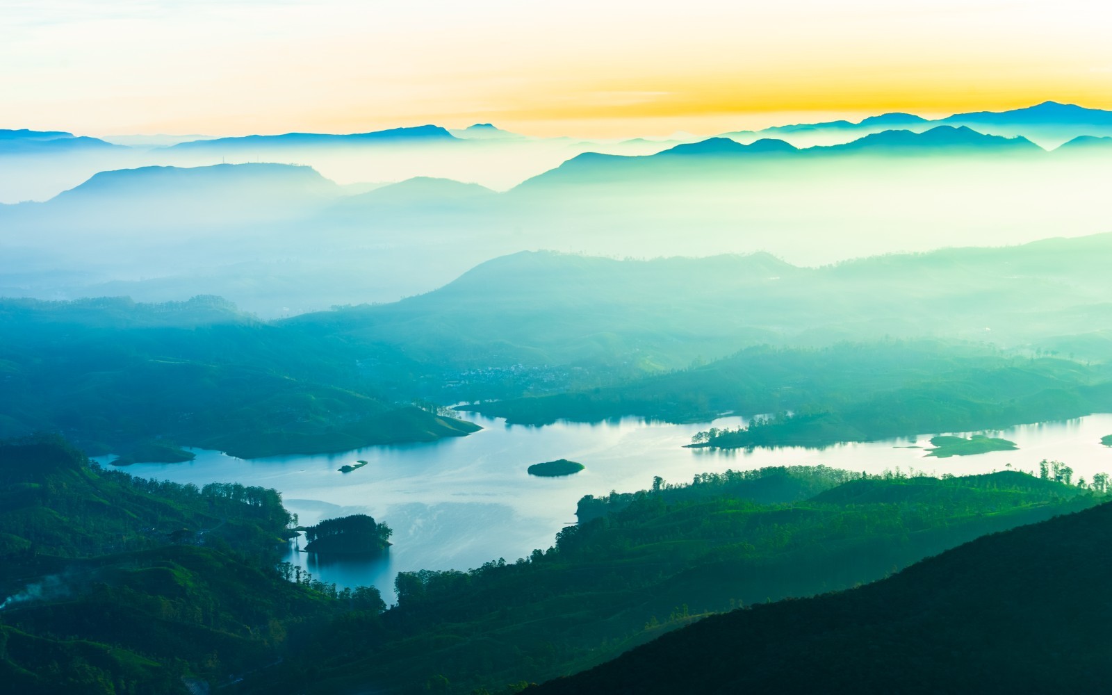 Digital Image Picture Photo Wallpaper Background Sri Lanka Foggy Highlands Green