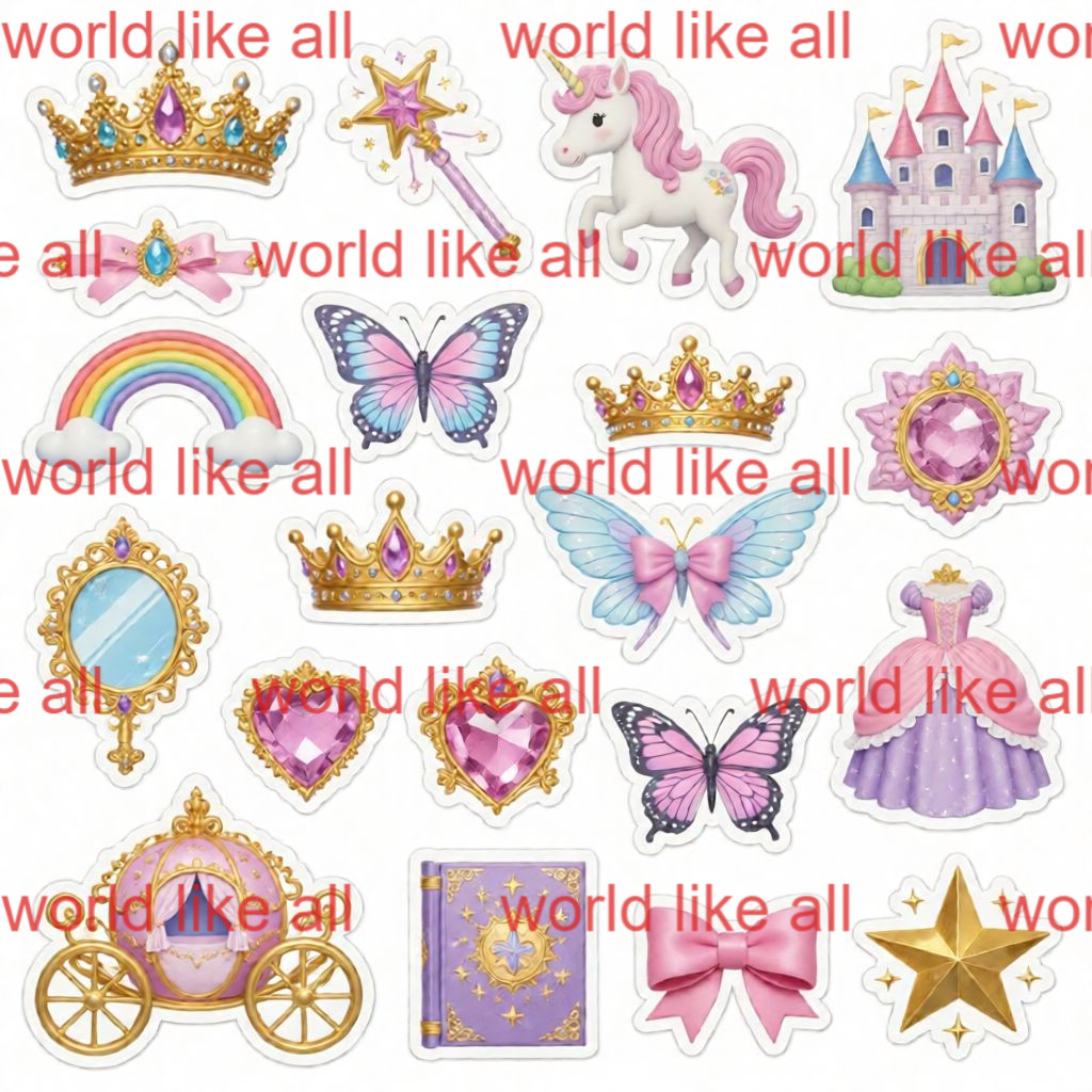 Printable Digital Stickers | Cute Cartoon Kids Sticker Bundle | 4K