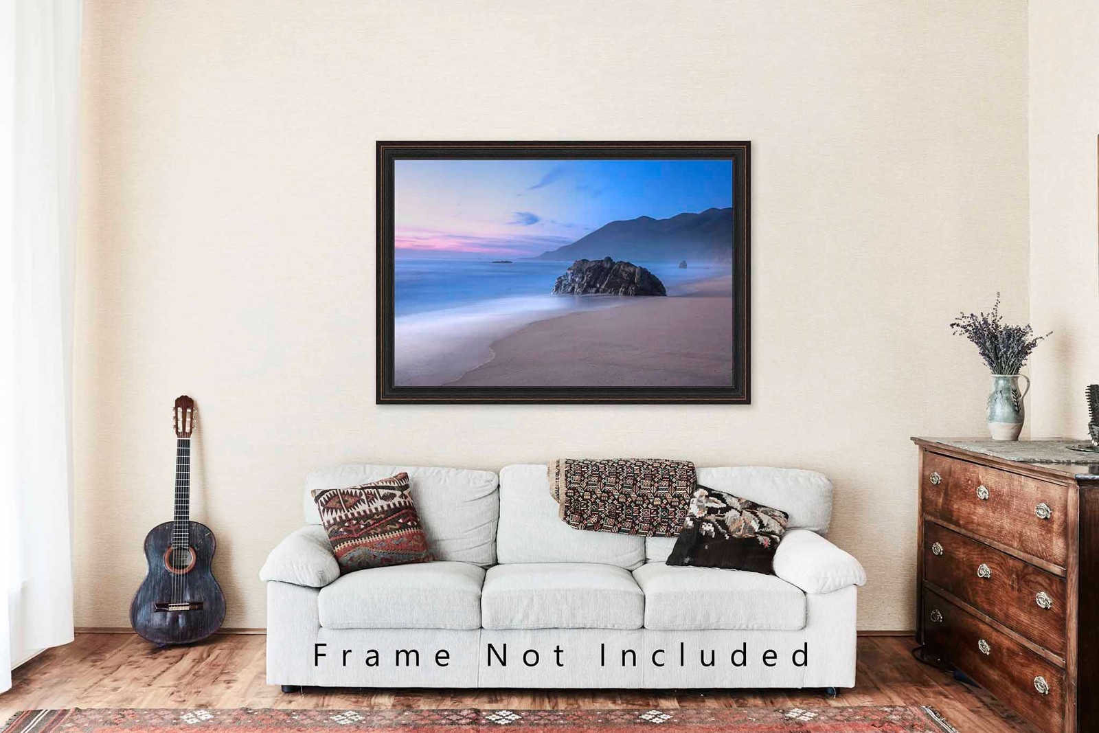 Big Sur Photography Print: California Coastal Beach Serene Sunset Ocean Photo