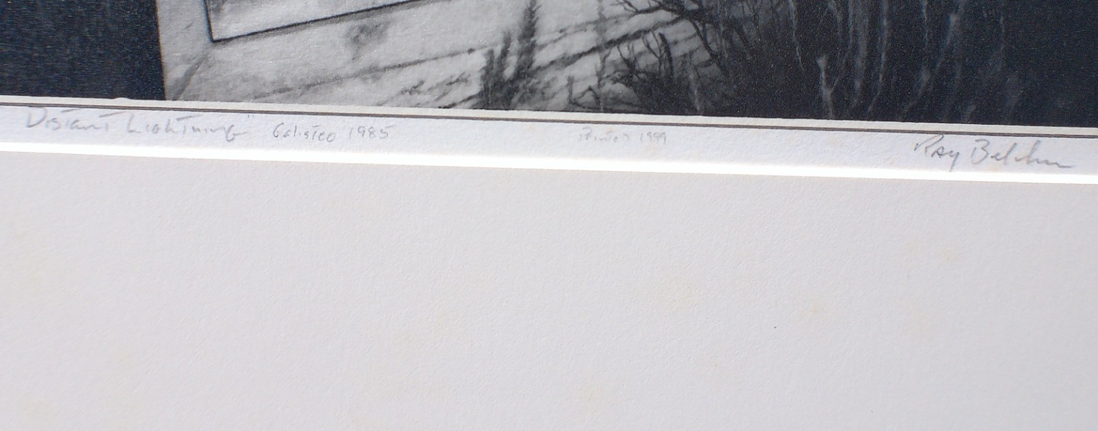 “Distance Lighting” RAY BELCHER, Silver Gelatin Print , Galisteo New Mexico