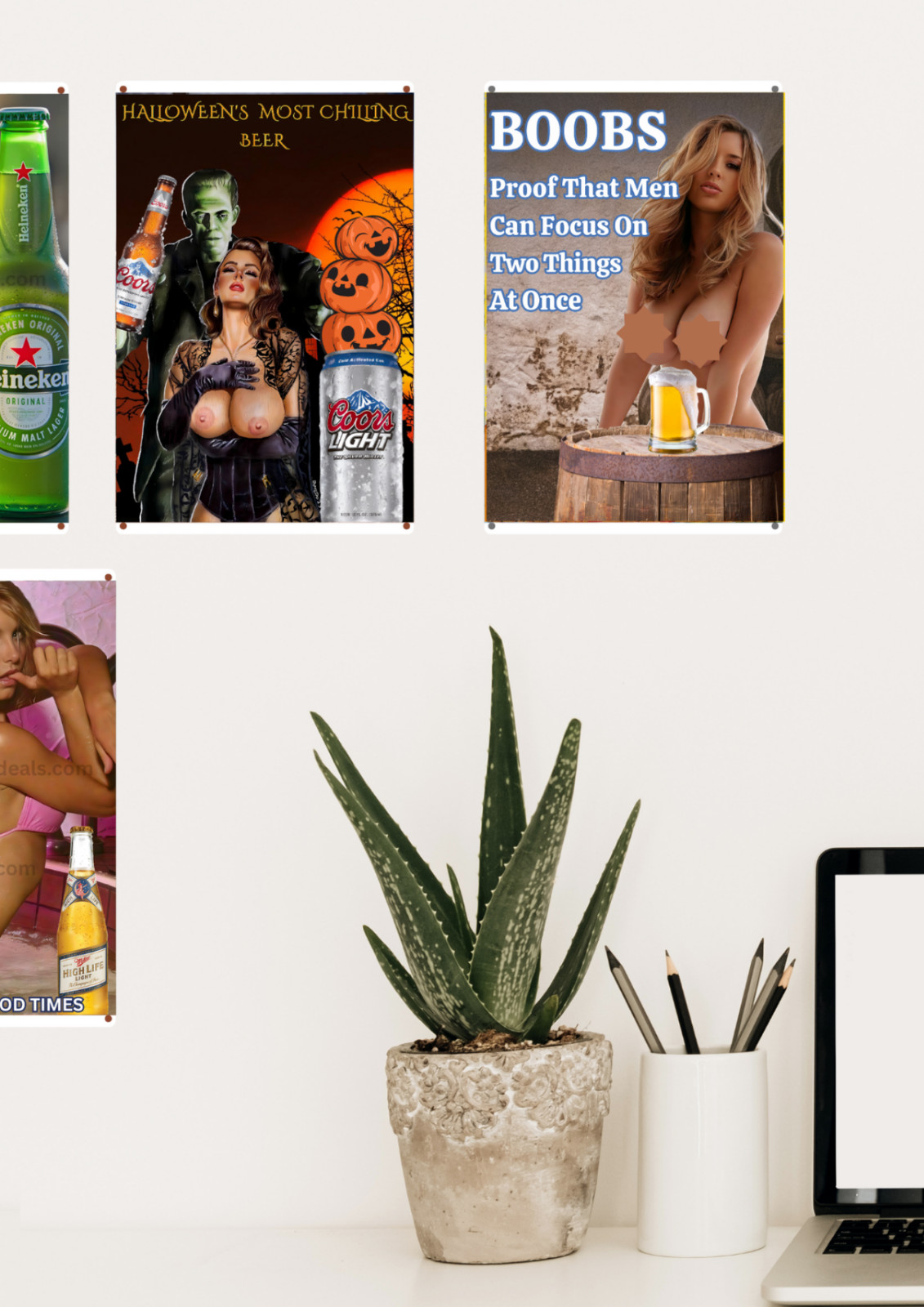 Yuengling Black Beer Metal Poster Sign Sexy Girl Wall Art Man Cave Decor Read De
