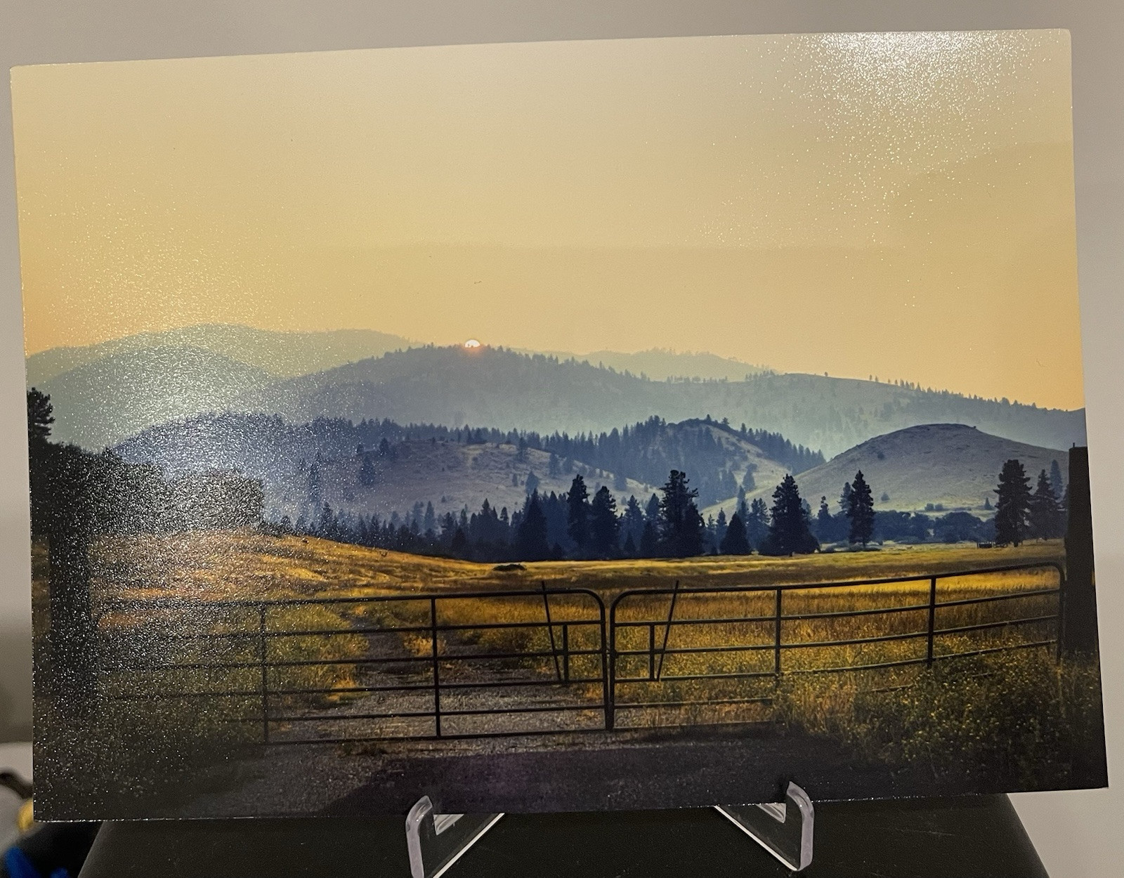 Western Photography Print Picture of Mountains Or Hills in Golden Sunlight Lara