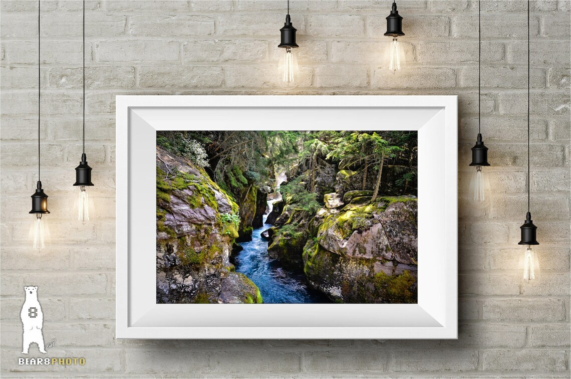 Avalanche Gorge – Glacier National Park, Montana Nature Photography Prints