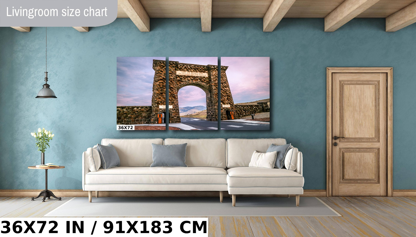Arch of Adventure: Roosevelt Arch at Yellowstone Wall Art Montana