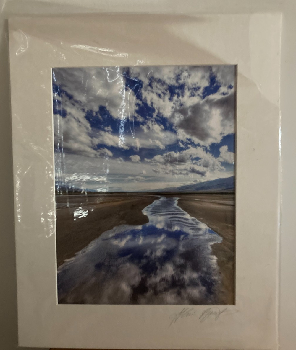 Signed Alain Briot Landscape Photograph Playa Reflections Death Valley 36 cm