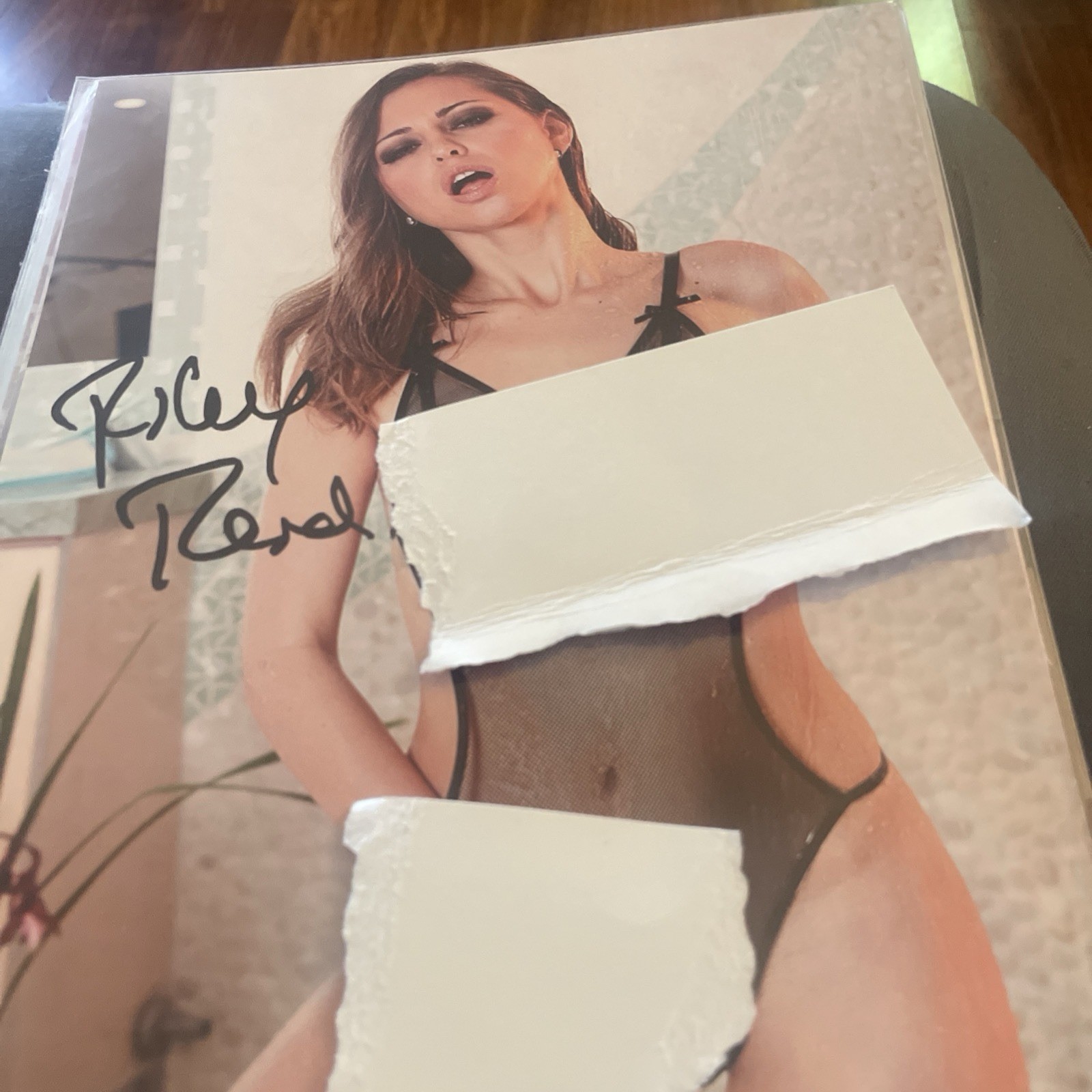 Riley Reid Autographed 8×10 Photo Pornstar Adult Model COA TTM Plus Riley Card