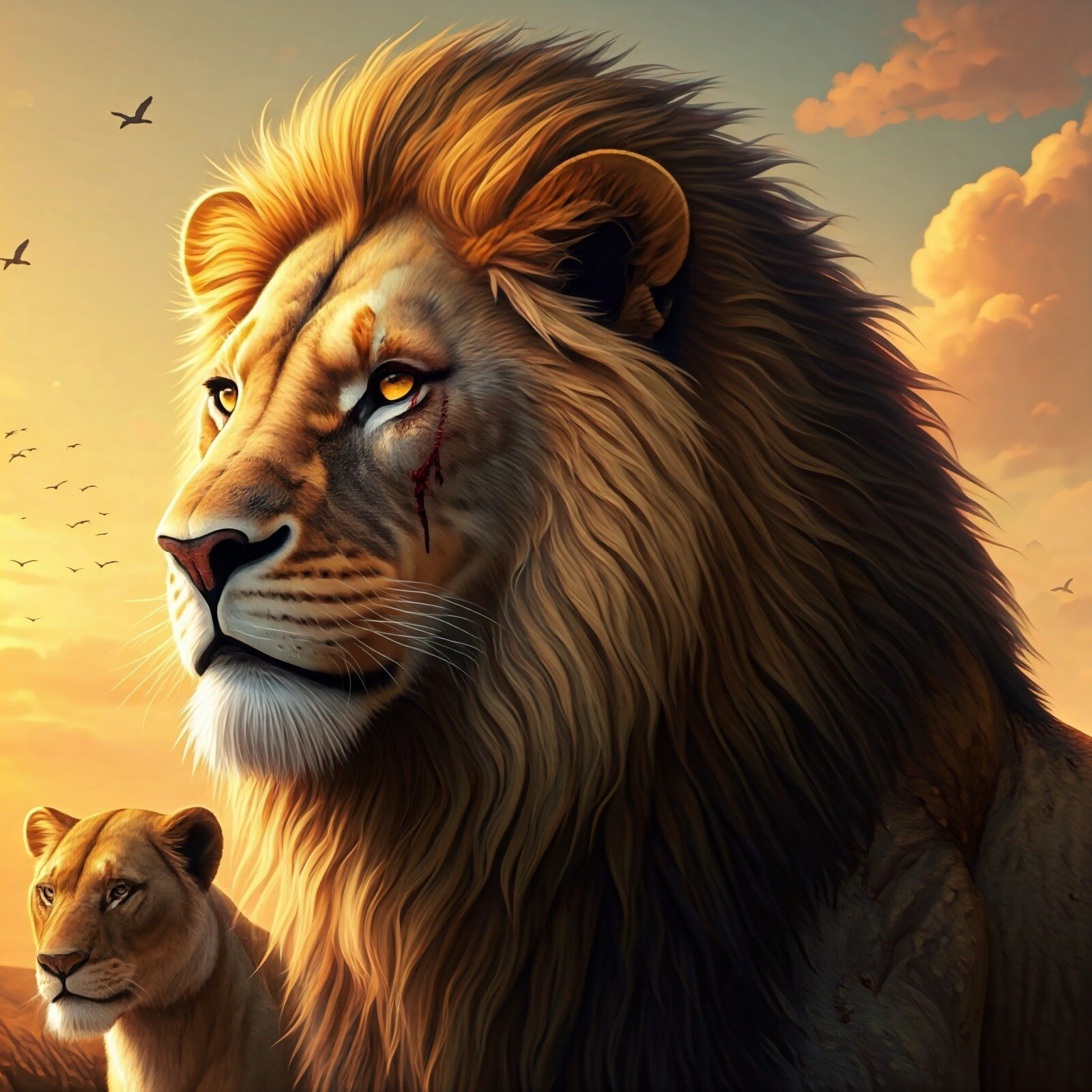 Lion Image For Canvas