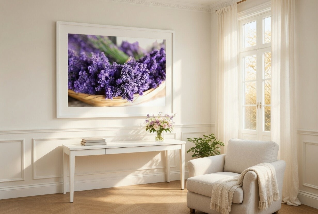 Dried Lavender Flower Bowl Wall Art Photography Print