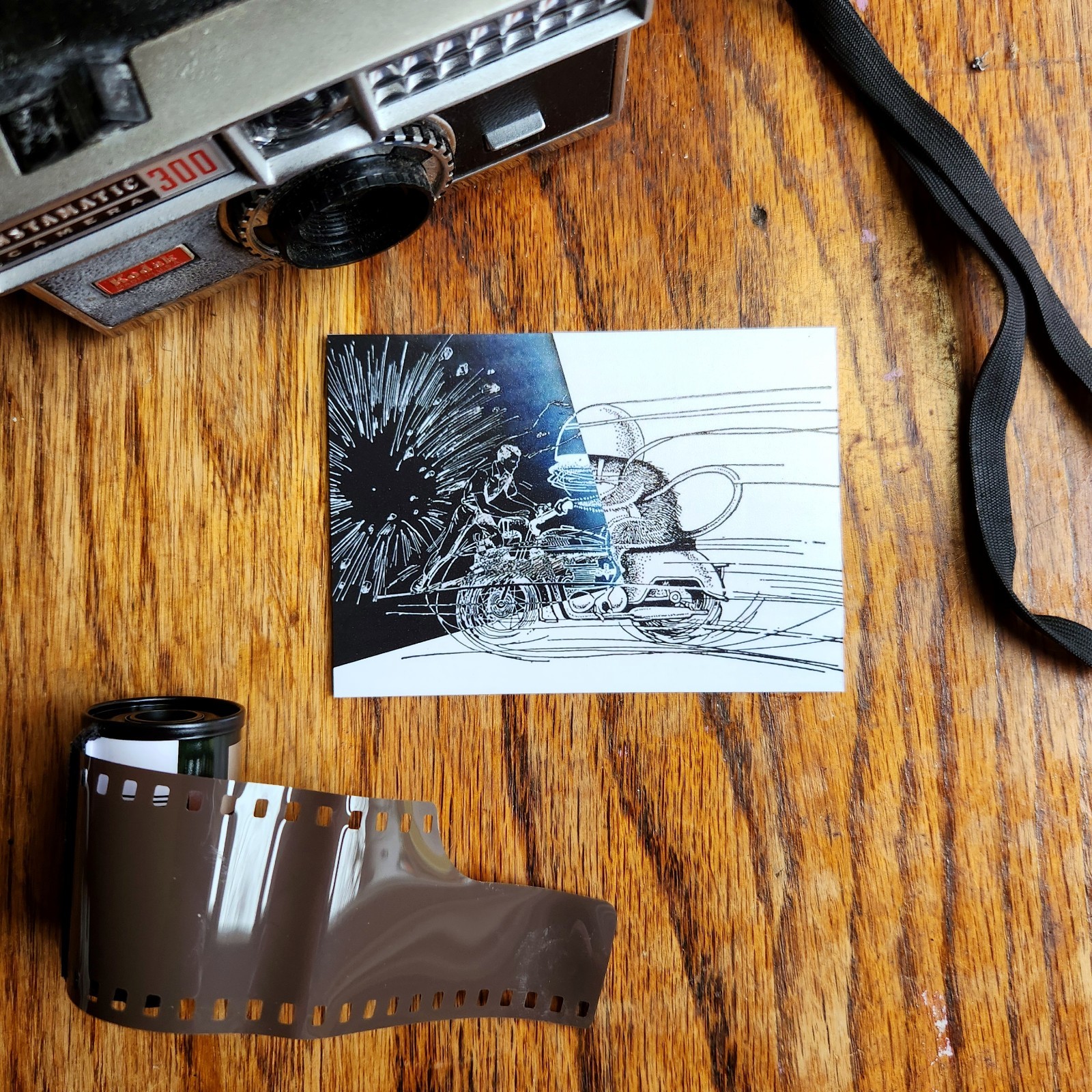 ACEO Limited Edition Film Photography Signed & Numbered Analog Motorcyle Mouse