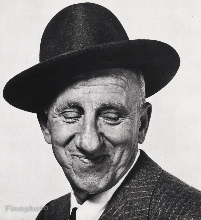 1950 Vintage PHILIPPE HALSMAN Actor JIMMY DURANTE Singer Pianist Photo Gravure