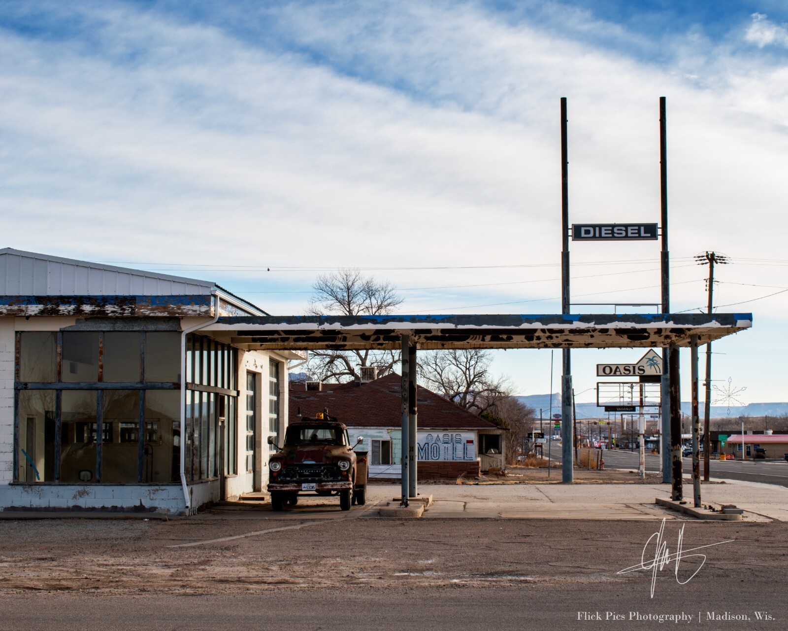 Green River Utah Western USA Service Station 16×20 Archival Pigment Photo Print