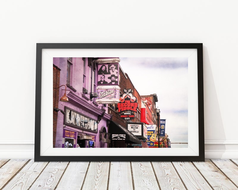 Broadway Street Nashville Tennessee Music Row Photography Print