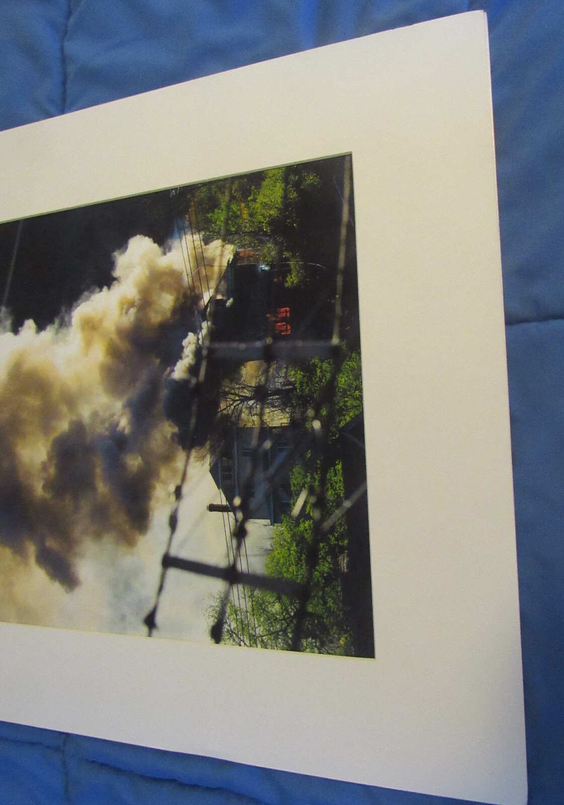 Mark Panza Digital Photo 2013 matted “House on Fire” Millvale Penns; 18″ x 24″