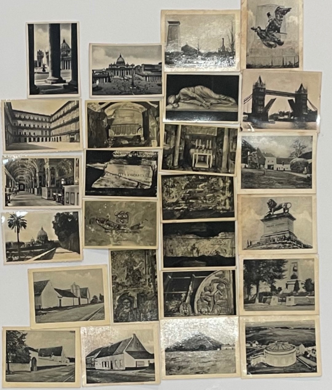 Photography 25 Vintage Travel Photos – Worldwide Landmarks with Info on Back