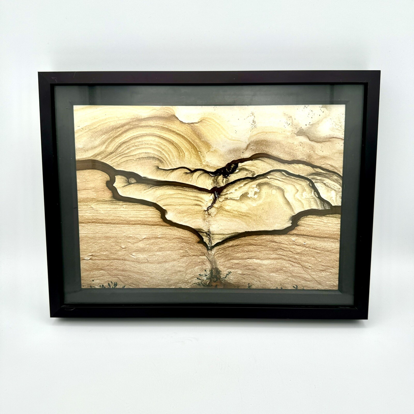Art Photograph Stone Landscape Matte Frame 12 1/4″ x 9 1/4″ Lapidary Stonescape