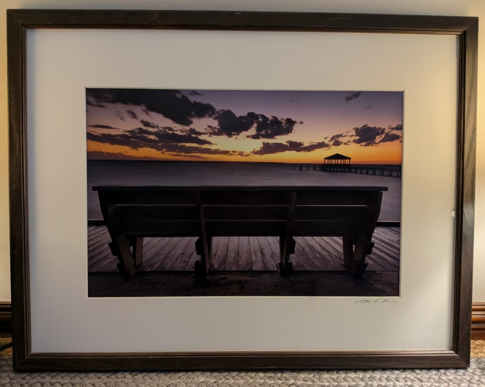 SIGNED MATTHEW GIBSON COASTAL SUNSET PHOTOGRAPH – FRAMED