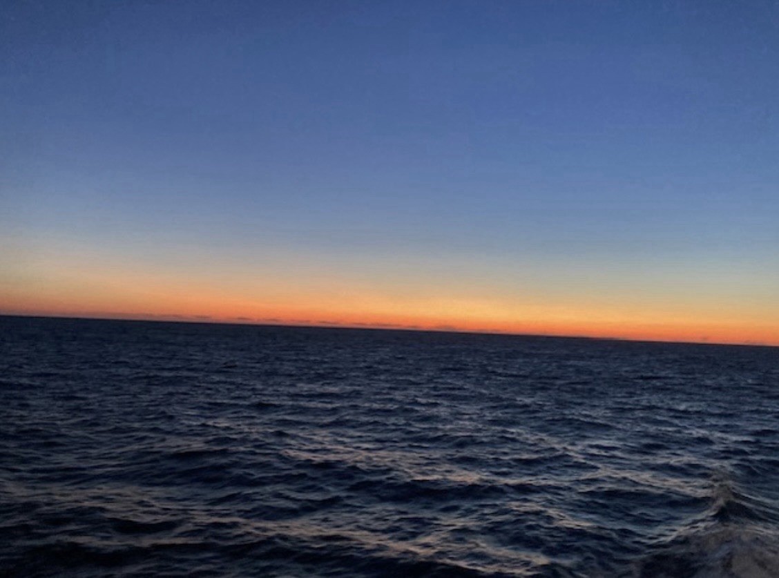 Sunset Ocean Landscape Color Photograph Seascape Sky Nature Art Single Piece