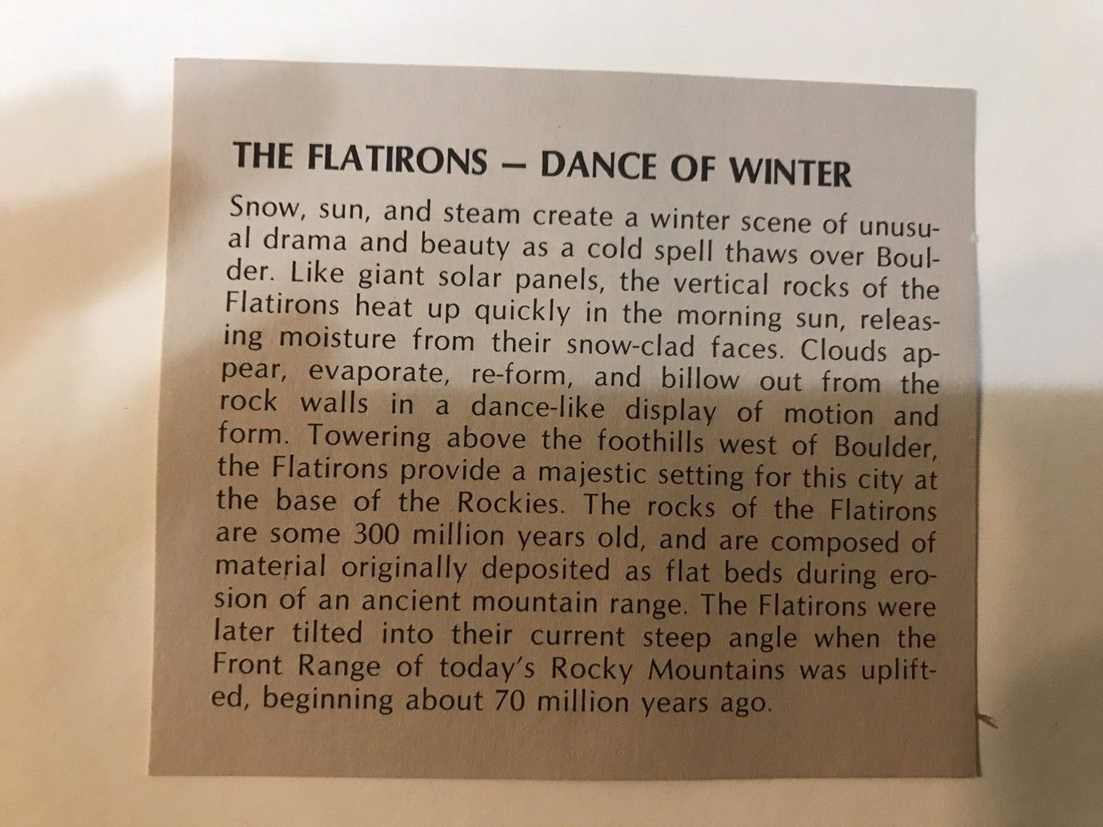 Natural Imagery William Ervin Signed Matted 4 Photographs The Flatirons Colorado