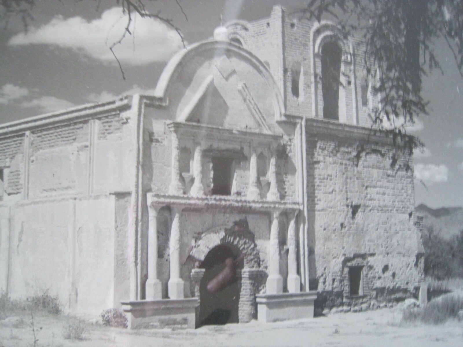 Chuck Abbott Photo Black & White Architecture Church w/ Large Tree 16″ x 20″