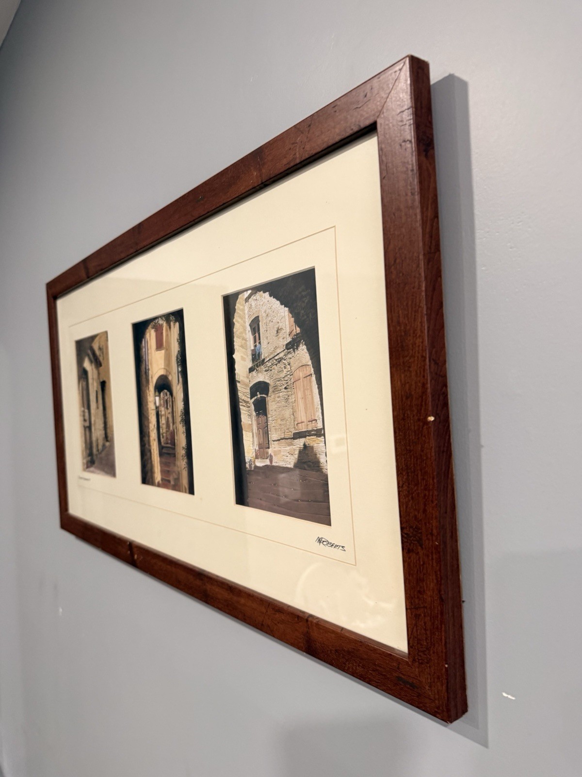 Framed Matted Signed Architectural Doors & Archways Triptych Color Photo